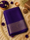 Violet Chiffon Banarasi Saree