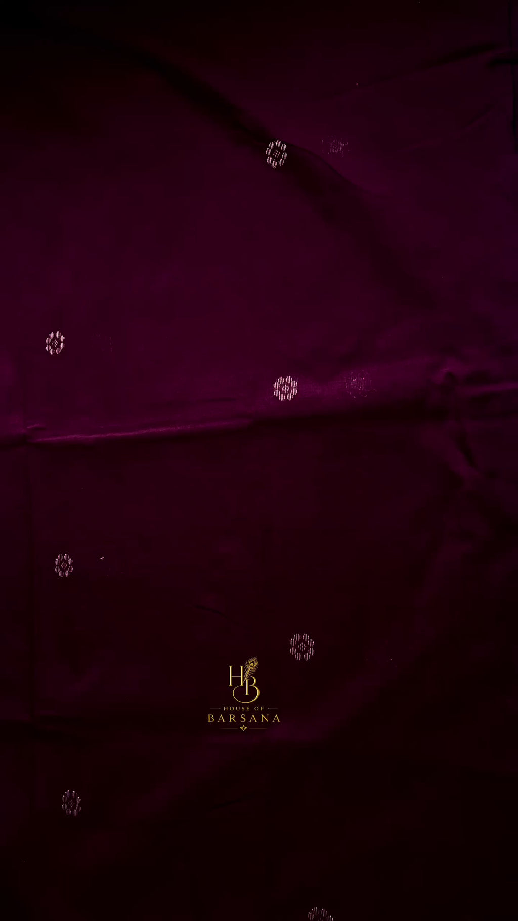 Maroon-Golden Booti Pure Cotton Saree